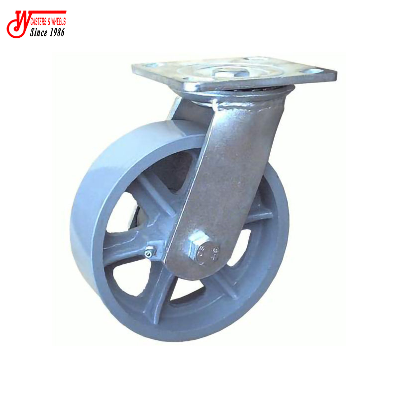 150mm 6"x2" Heavy Duty Cast Iron Steel Swivel Casters with Straight Roller Bearing